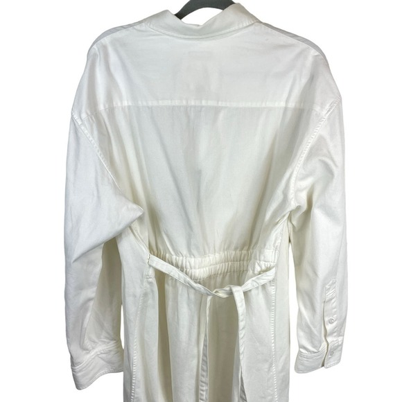 NWT R13 Oversized Oxford Button Up Belted Shirtdress White Size Medium - Picture 6 of 11